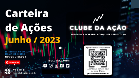 Aporte Carteira de Ações : Junho / 2023 – Canal Clube da Ação