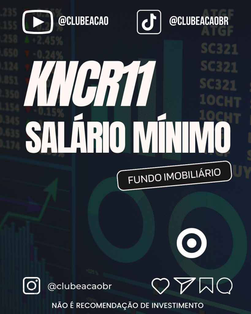 Quanto investir no Fundo Imobiliário KNCR11 para receber um Salário Mínimo por Mês ?